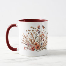 Blumenmuster-Tasse
