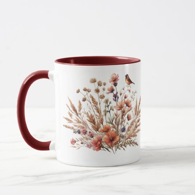 Blumenmuster-Tasse Tasse (Links)