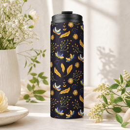 Blumenmuster Thermosbecher