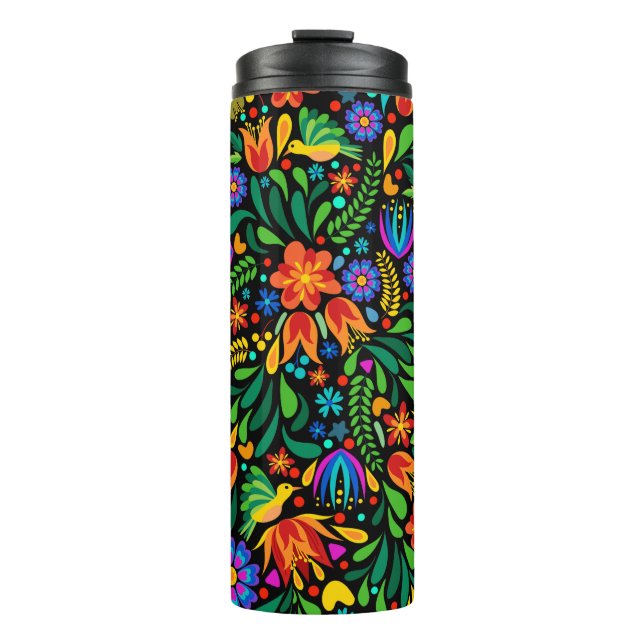 Blumenmuster Thermosbecher (Vorderseite)