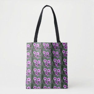 Blumenmuster-Totbeutel mit schwarzen Handgriffen Tasche
