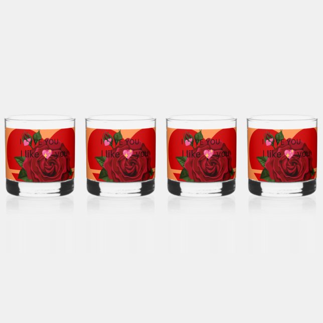 Blumenmuster Trinkbehälter Elegantes Tableware Vin Whiskyglas (Vorderseite)