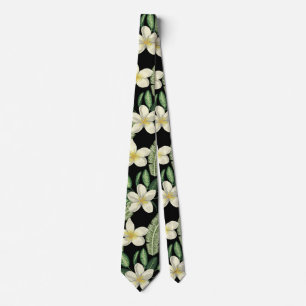 Blumenmuster tropische Blume und Blätter Krawatte