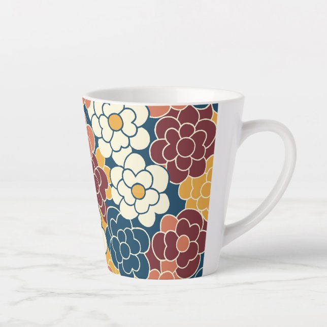 Blumenmuster über den gesamten Stoff Milchtasse (Rechts)
