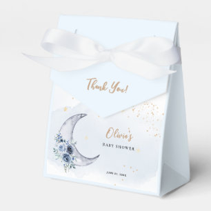 Blumenmuster über der Mond-Babydusche Geschenkschachtel