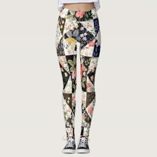Blumenmuster: Vintages Mix Leggings