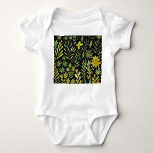 Blumenmuster: Vintages Wasserfarbmuster Baby Strampler