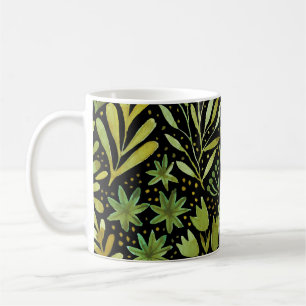 Blumenmuster: Vintages Wasserfarbmuster Kaffeetasse