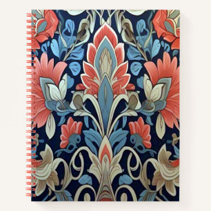 Blumenmuster von Ratti_Creative_Arts Notizbuch