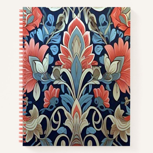 Blumenmuster von Ratti_Creative_Arts Notizbuch (Vorderseite)