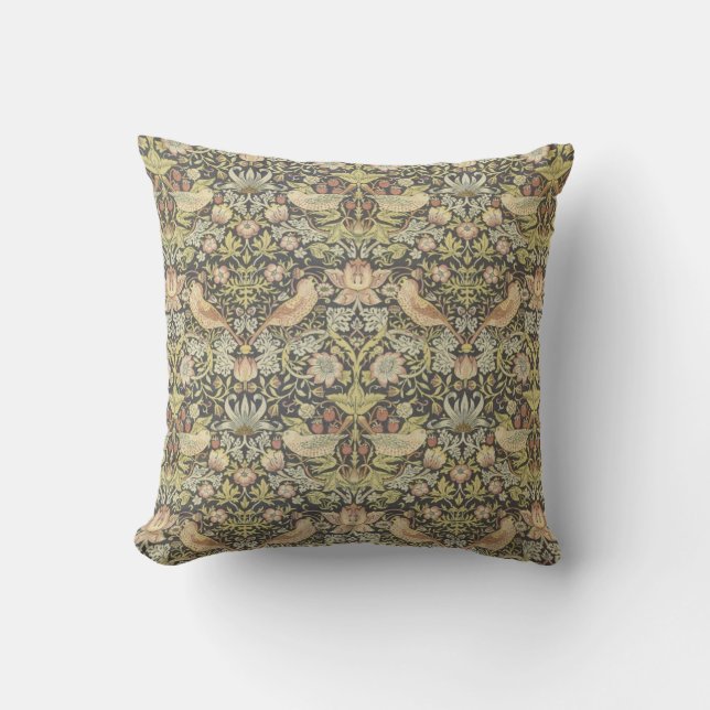 Blumenmuster von William Morris Square Pillow Kissen (Vorderseite)