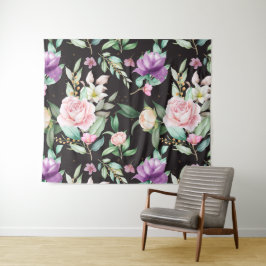 Blumenmuster Wandteppich