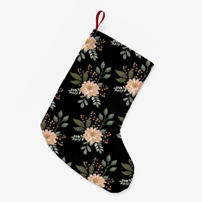 Blumenmuster Weihnachts-Strumpf Kleiner Weihnachtsstrumpf (Vorderansicht (hängend))