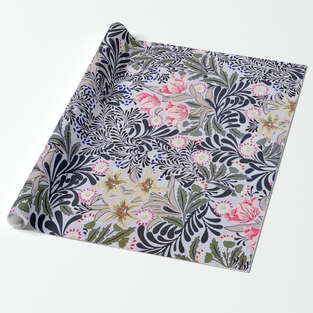 Blumenmuster, William Morris Geschenkpapier (Ungerollt)