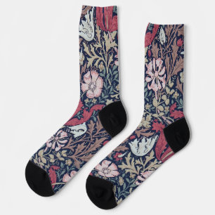 Blumenmuster, William Morris Socken