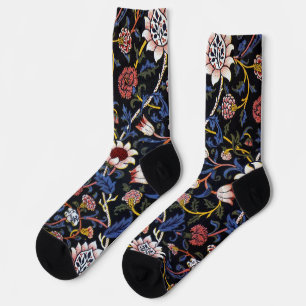 Blumenmuster, William Morris Socken