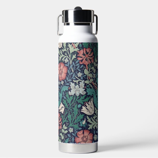 Blumenmuster, William Morris Trinkflasche (Vorderseite)