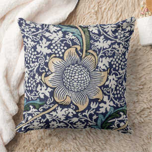 Blumenmuster - William Morris Wurfkissen Kissen