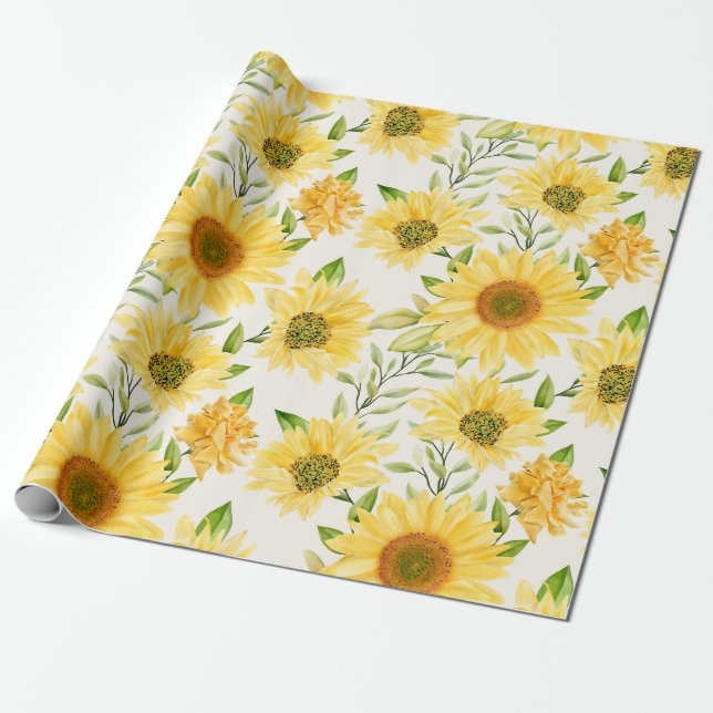 Blumenmuster-Wrapper Geschenkpapier (Ungerollt)