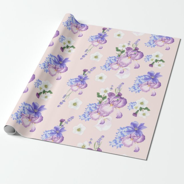 Blumenmuster-Wrapper Geschenkpapier (Ungerollt)