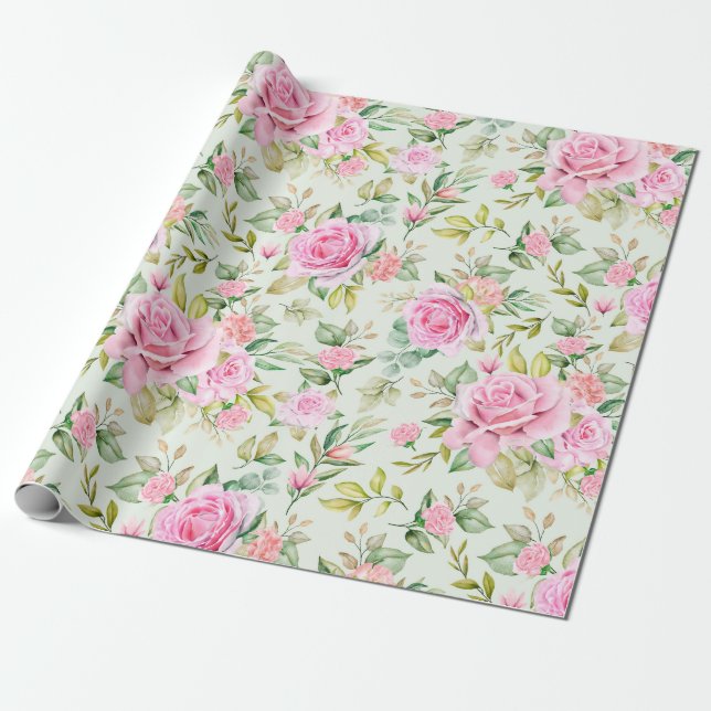 Blumenmuster-Wrapper Geschenkpapier (Ungerollt)