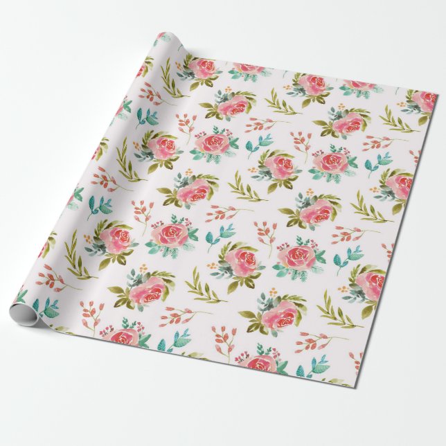 Blumenmuster-Wrapper Geschenkpapier (Ungerollt)