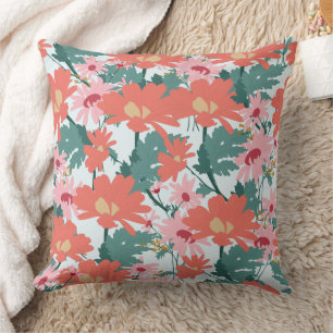 Blumenmuster Zeichnend Elegante dekorative Blume Kissen