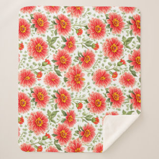 Blumenmuster Zinnia-Blume Sherpadecke