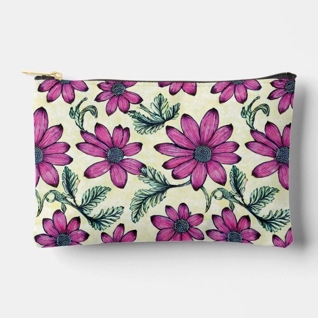 Blumenmuster Zubehörtasche (Vorderseite)