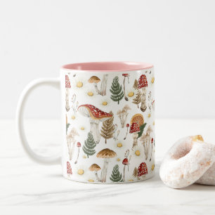 Blumenmuster Zweifarbige Tasse