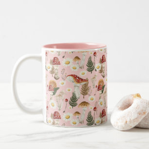 Blumenmuster Zweifarbige Tasse