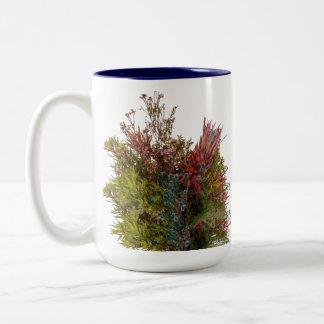 Blumenmuster Zweifarbige Tasse