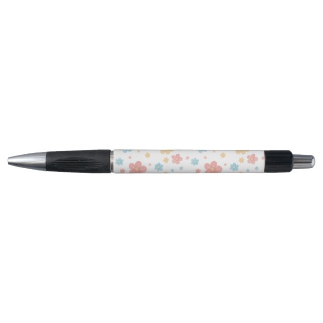 Blumenmusterstift (weiße Basis) Kugelschreiber (Vorderseite)