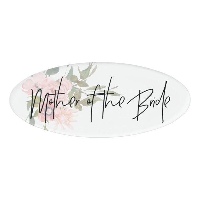 Blumenmutter der Braut Namenschild (Vorderseite)