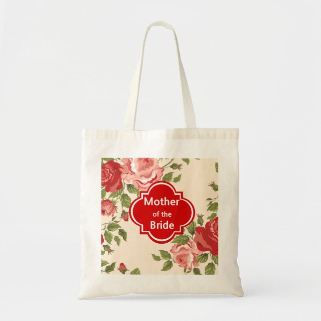 Blumenmutter der Braut Wedding Tote Tag Tragetasche (Vorne)