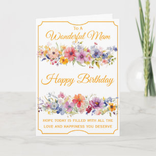 Blumenmutter Wildblumen Geburtstag Karte