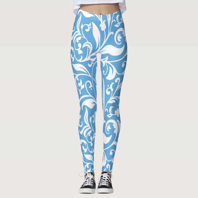 Blumennahmloses Muster Leggings (Vorderseite)