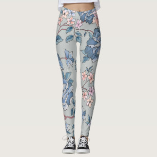 Blumennahtloser Garten-Hintergrund Leggings