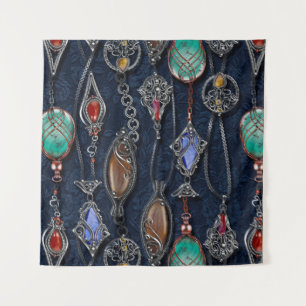 Blumennahtloses Muster, Hintergrund im Jugendstil Wandteppich