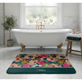 Blumenname Badematte
