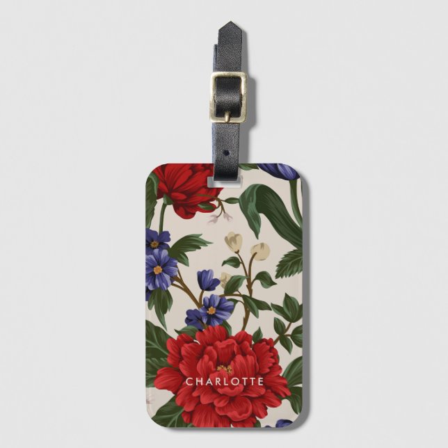 Blumenname Gepäckanhänger (Vorderseite Vertikal)