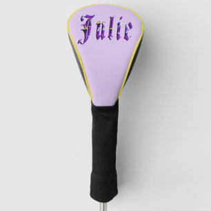 Blumenname Julie in Lila Golf Headcover