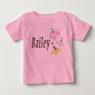 Blumenname-Logo Bailey, Baby T-shirt