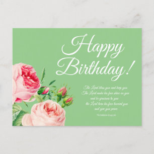 Blumennummern 6:24-26 Geburtstag Postkarte