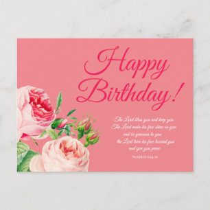 Blumennummern 6:24-26 Geburtstag Postkarte