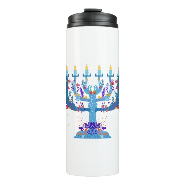Blumenorah hanukkah thermosbecher (Vorderseite)