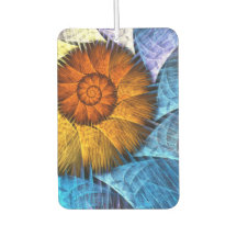 Blumenorange Gelb Blau Abstrakte Kunst