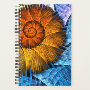 Blumenorange Gelb Blau Abstrakte Kunst Planer
