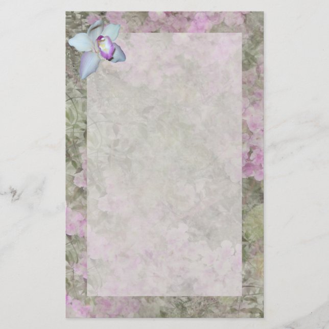 Blumenorchid Briefpapier (Vorderseite)