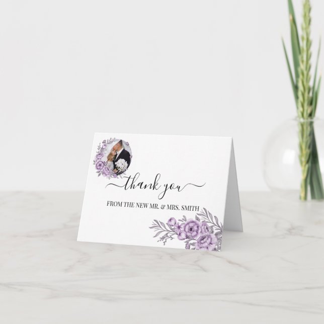 Blumenorchid-Hochzeit Danke-Karte Dankeskarte (Vorderseite)